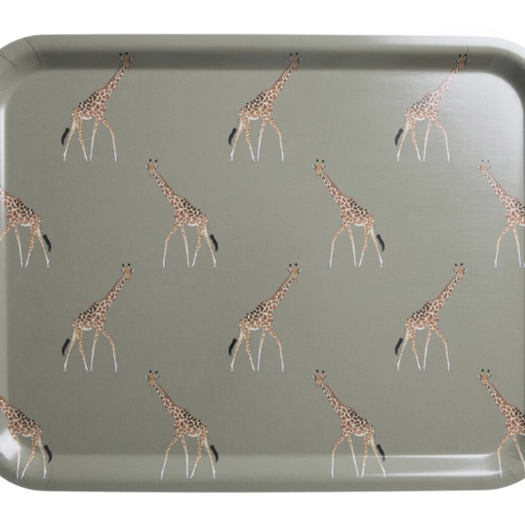 New Large Giraffe Birchwood Tray Made in Sweden - Picture 1 of 2